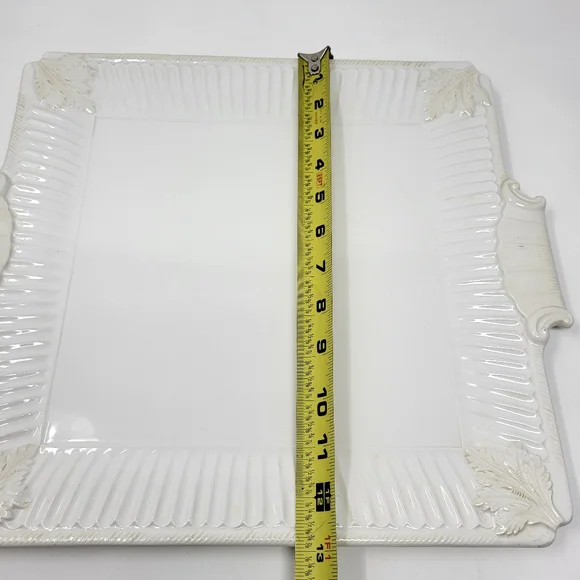 Lenox Butler's Pantry Square Cake Serving Platter Decor Plate Off White China - Picture 7 of 7